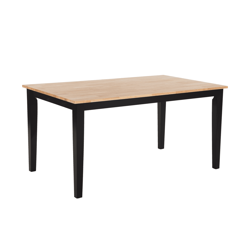 Beliani Jedálenský stôl drevený svetlohnedý / čierny 150 x 90 cm GEORGIA